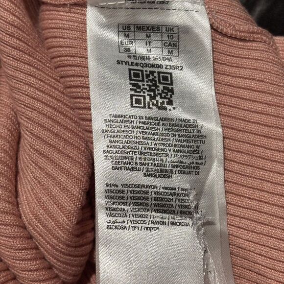 NWT Guess Eco Farai Sweater Dress M Pullover Bodycon Knit Long Sleeve Pink - Picture 6 of 9